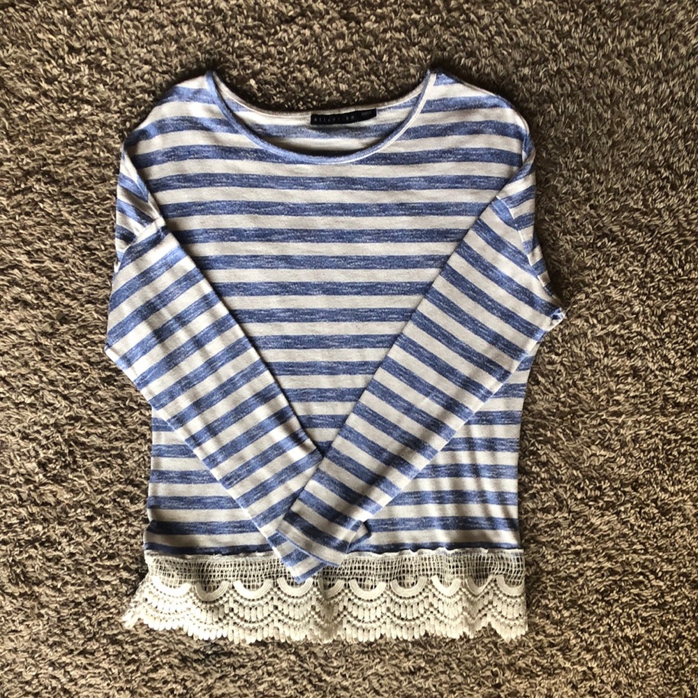 Blue & White Stripe Long Sleeve